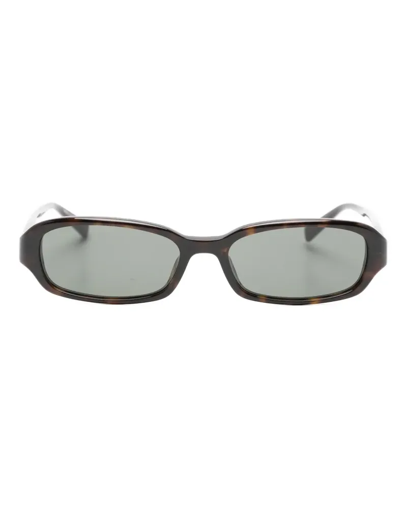 Saint Laurent Sonnenbrille mit eckigem Gestell - Braun Braun