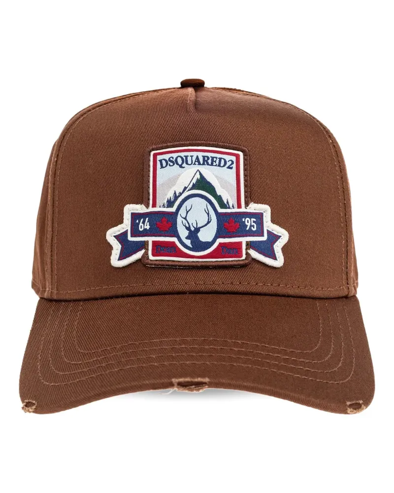 Dsquared2 Baseballkappe mit Logo-Patch - Braun Braun