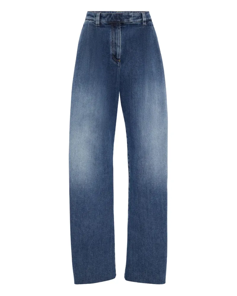 Brunello Cucinelli Jeans mit weitem Bein - Blau Blau