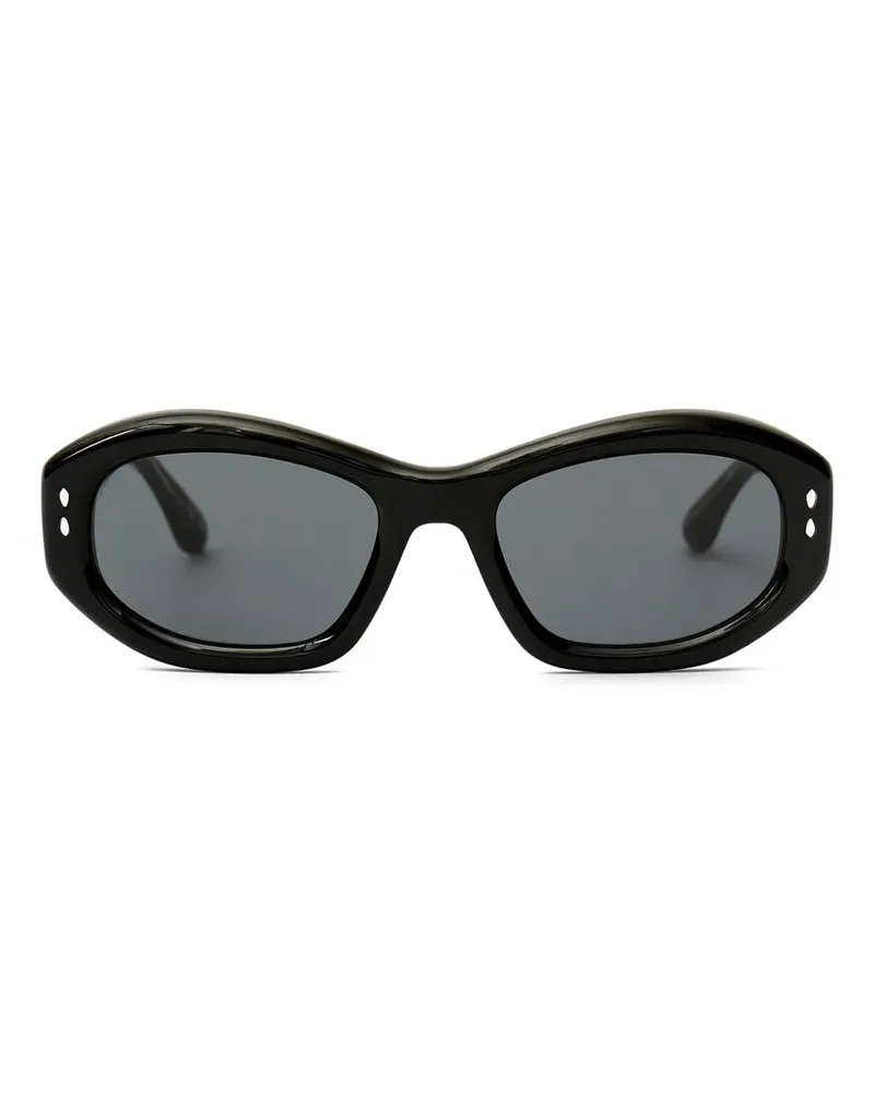 Isabel Marant Vancy Sonnenbrille mit ovalem Gestell - Schwarz Schwarz