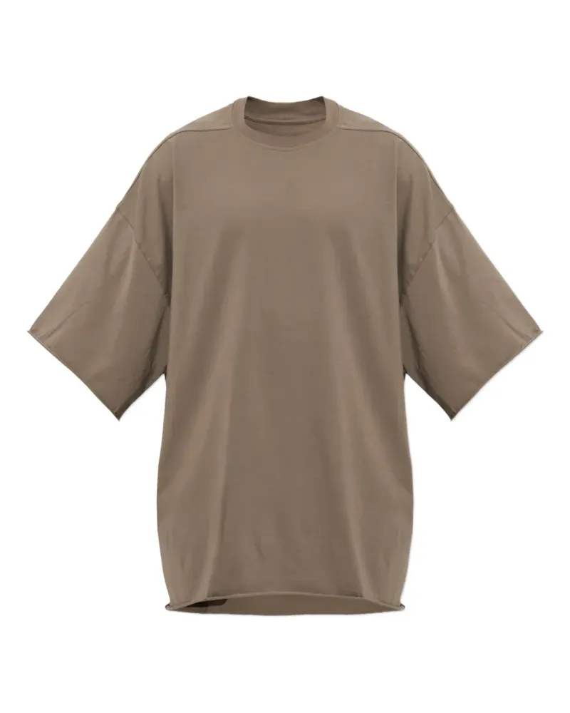 Rick Owens T-Shirt mit ungesäumten Kanten - Braun Braun