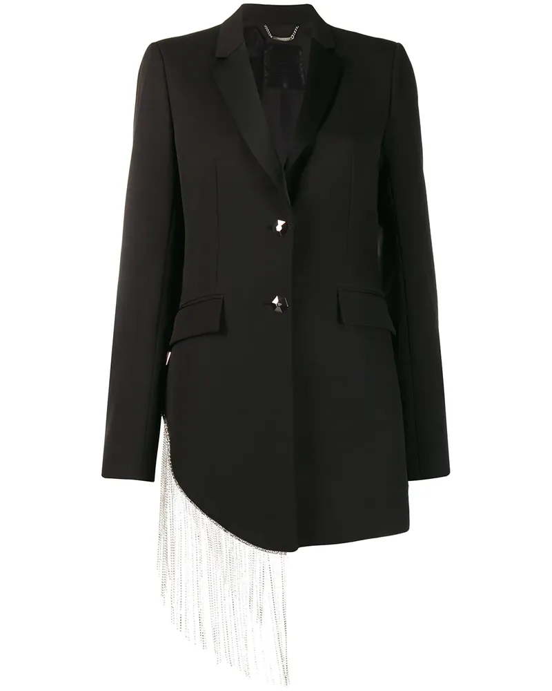 Philipp Plein Blazer mit Kristallfransen - Schwarz Schwarz