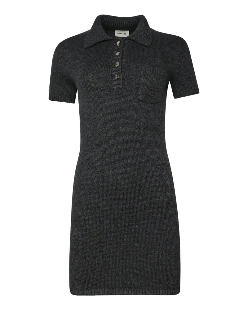 KHAITE Nehra ribbed-knit mini dress - Grau Grau
