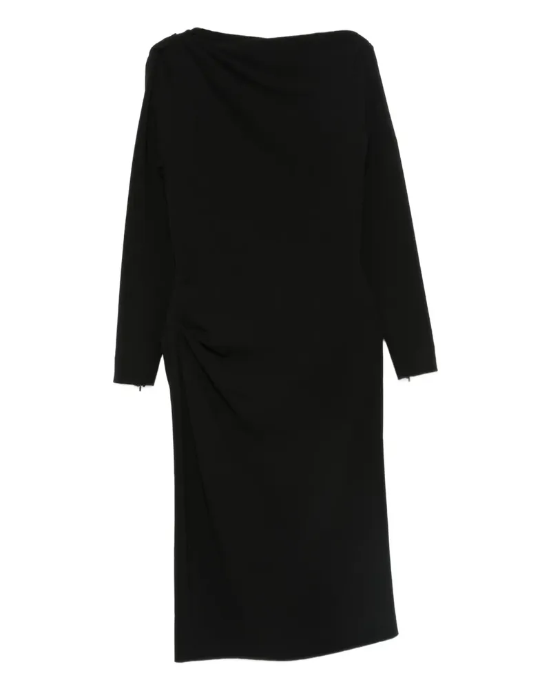 Max Mara Drapiertes Kleid - Schwarz Schwarz