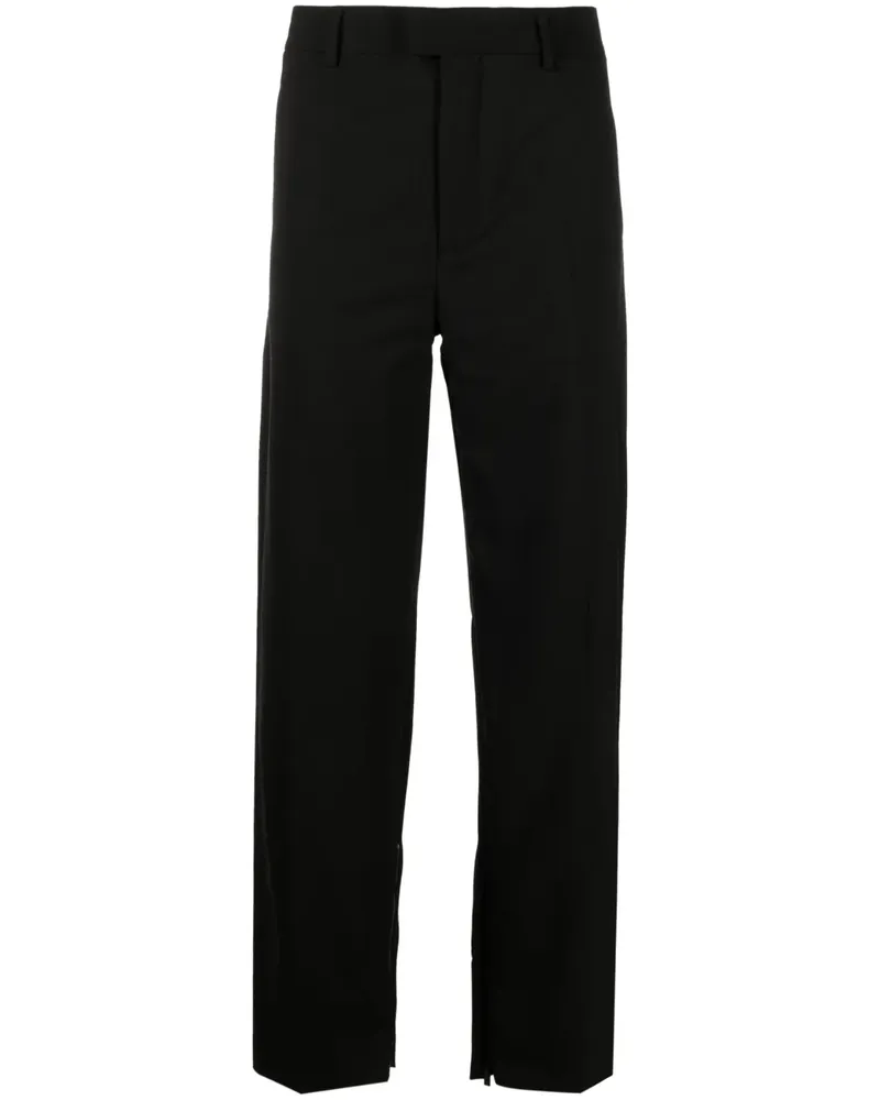 OFF-WHITE Gerade Hose mit Logo-Stickerei - Schwarz Schwarz
