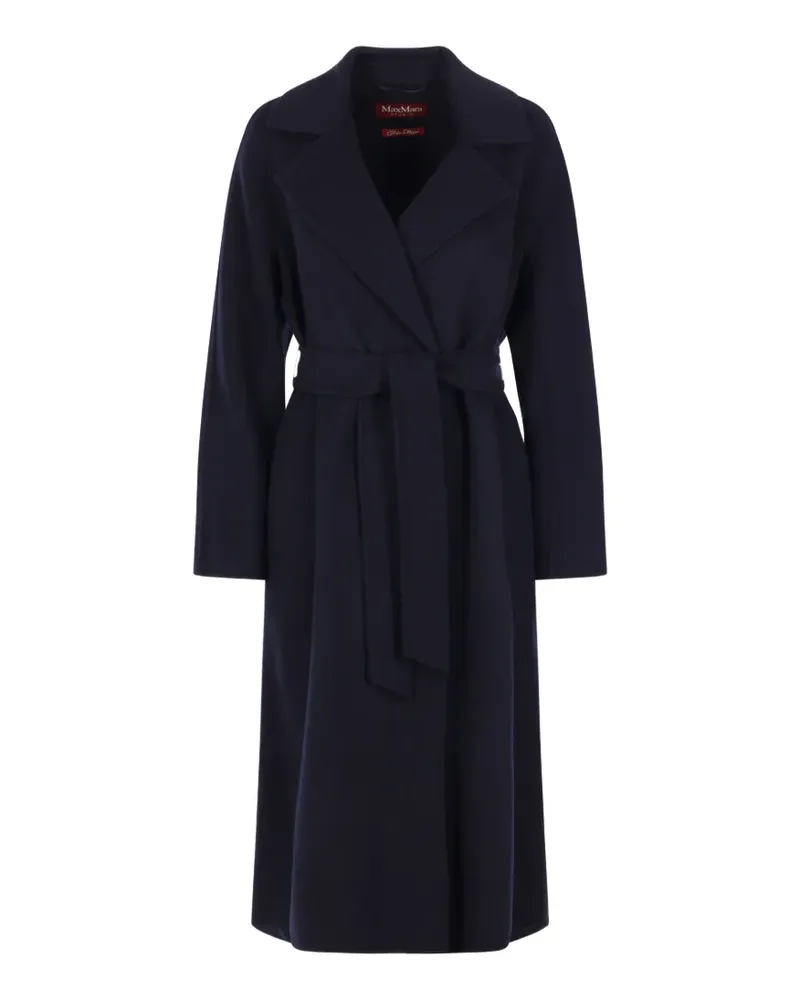 Max Mara Cles belted wrap coat - Blau Blau