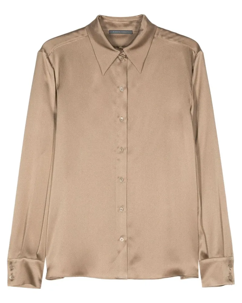 Alberta Ferretti Hemd aus Satin - Nude Nude