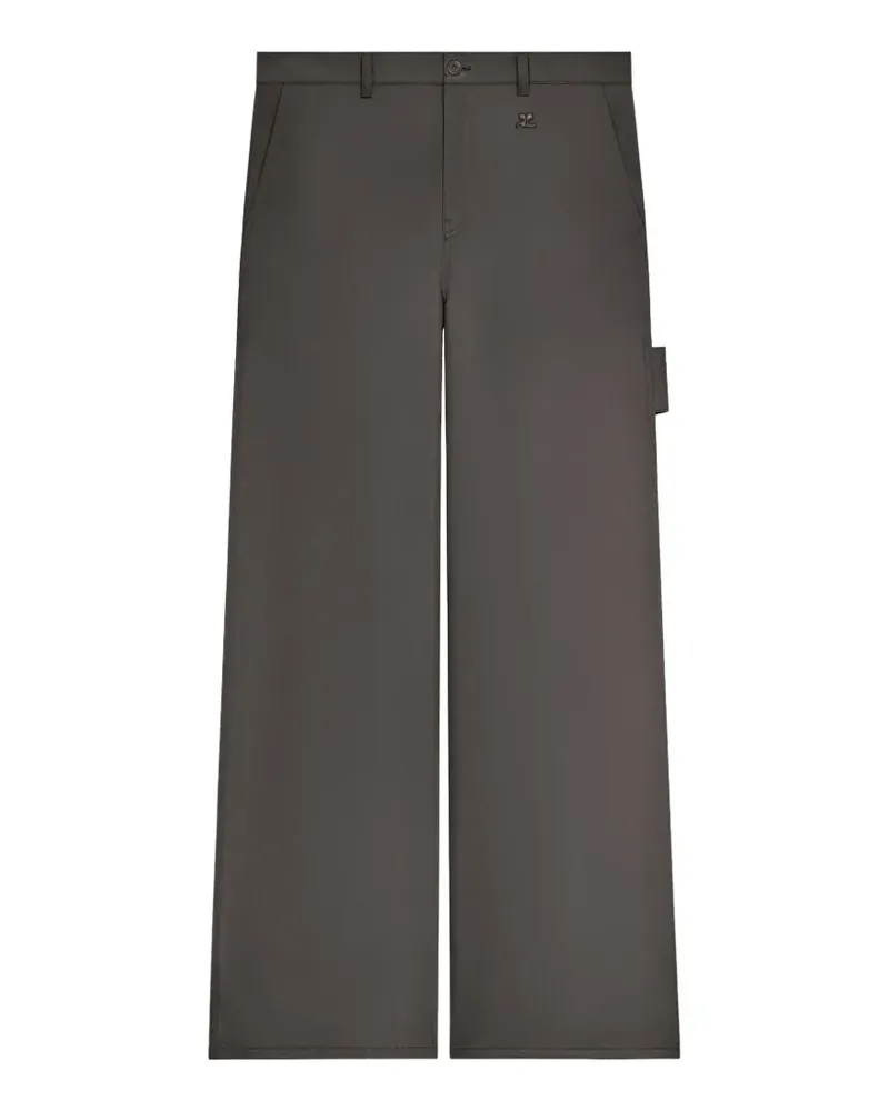 Courrèges Hose mit Gürtelschlaufen - Grau Grau
