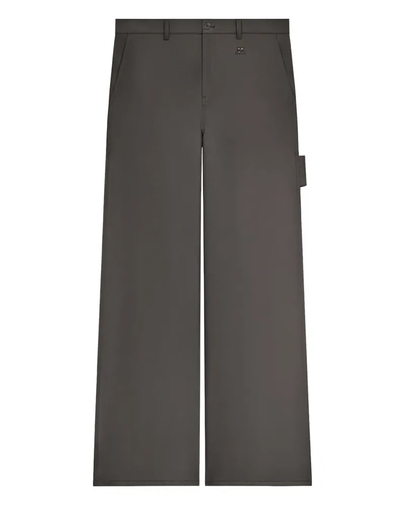 Courrèges Hose mit Gürtelschlaufen - Grau Grau