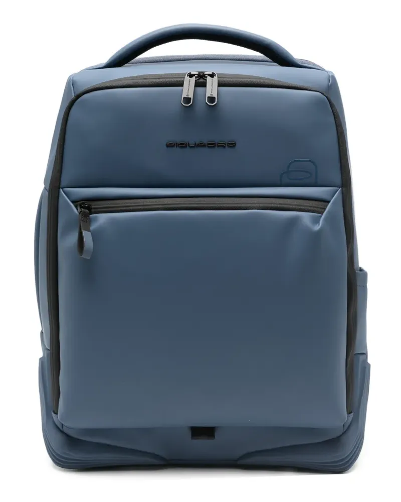 Piquadro logo-appliqué backpack - Blau Blau