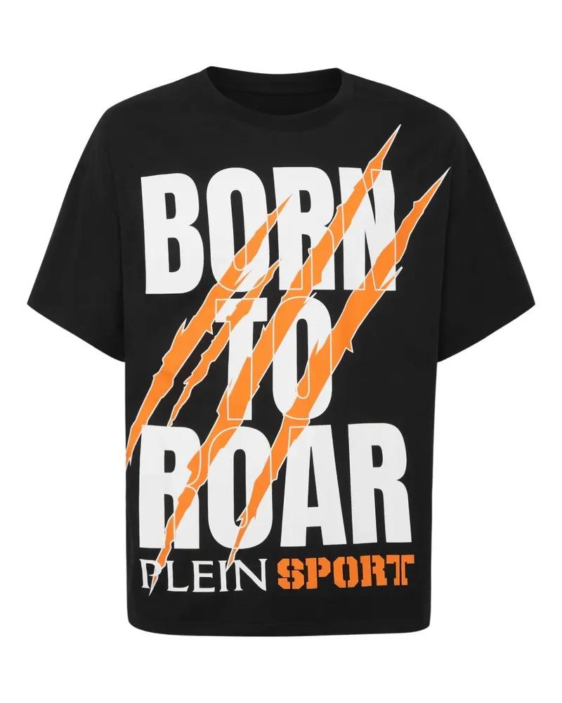 Philipp Plein Roar T-Shirt mit Klauen-Print - Schwarz Schwarz