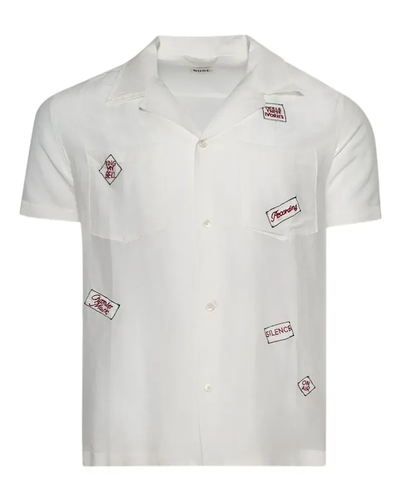 BODE embroidered-details short-sleeve shirt - Weiß Weiß