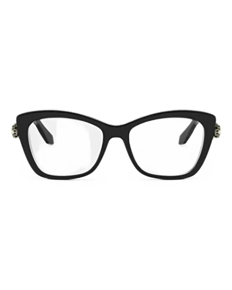 Bulgari Serpenti cat-eye frame glasses - Schwarz Schwarz