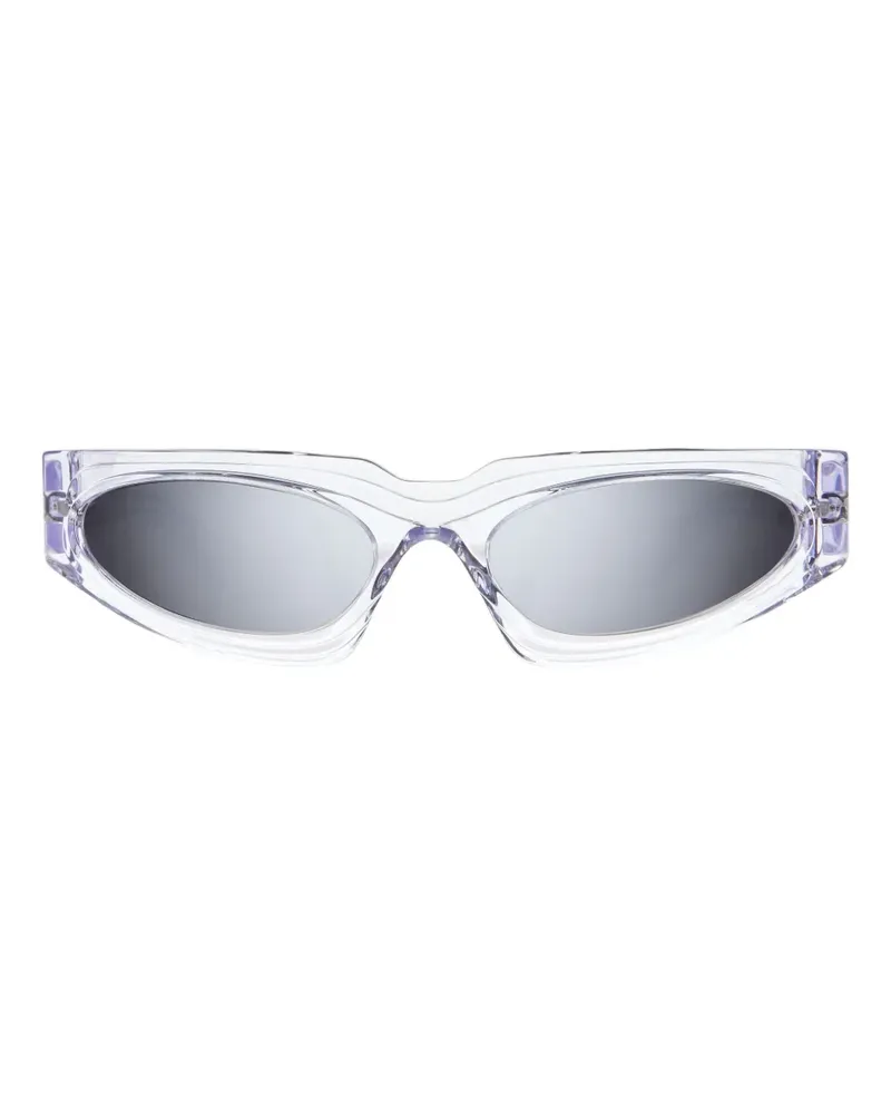 KUBORAUM Sonnenbrille mit transparentem Gestell - Weiß Weiß