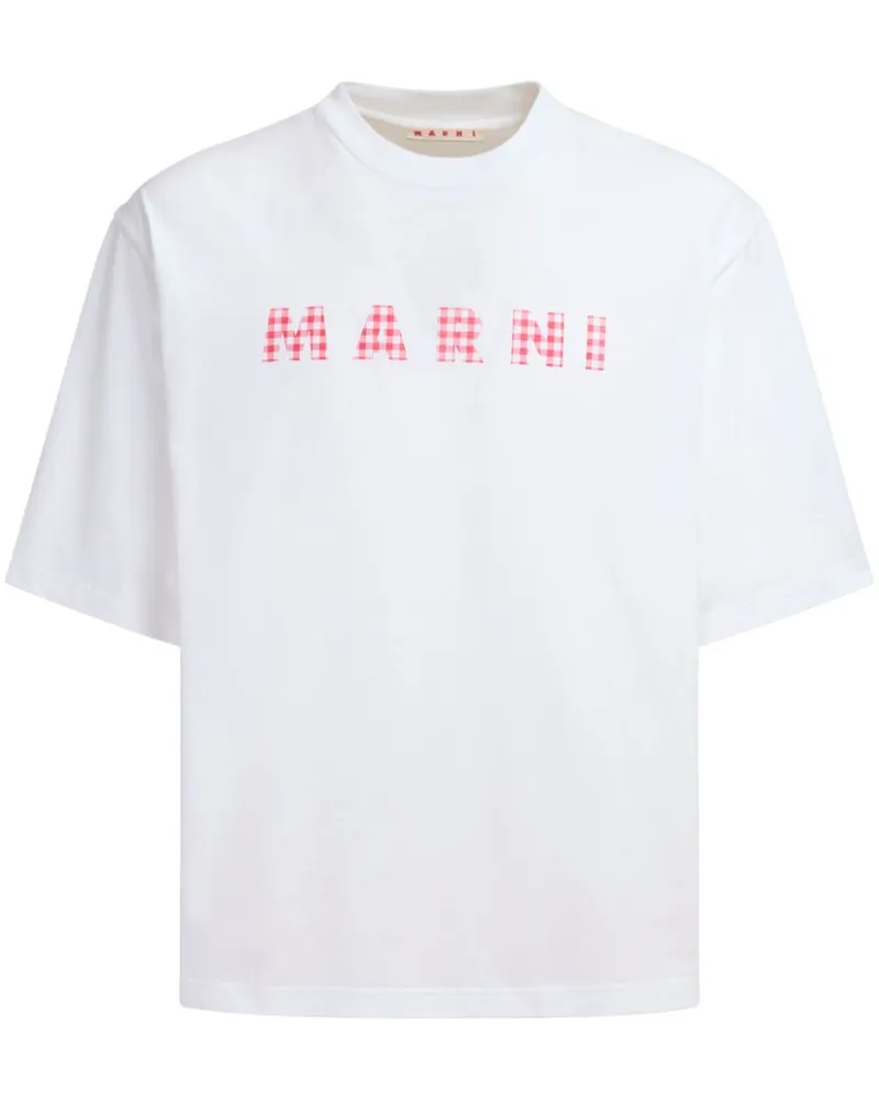 Marni T-Shirt mit Logo-Print - Weiß Weiß