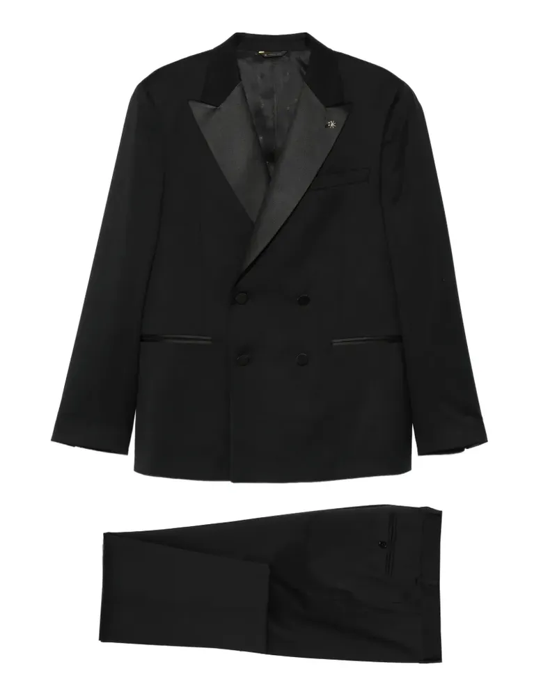 Manuel Ritz double-breasted suit - Schwarz Schwarz