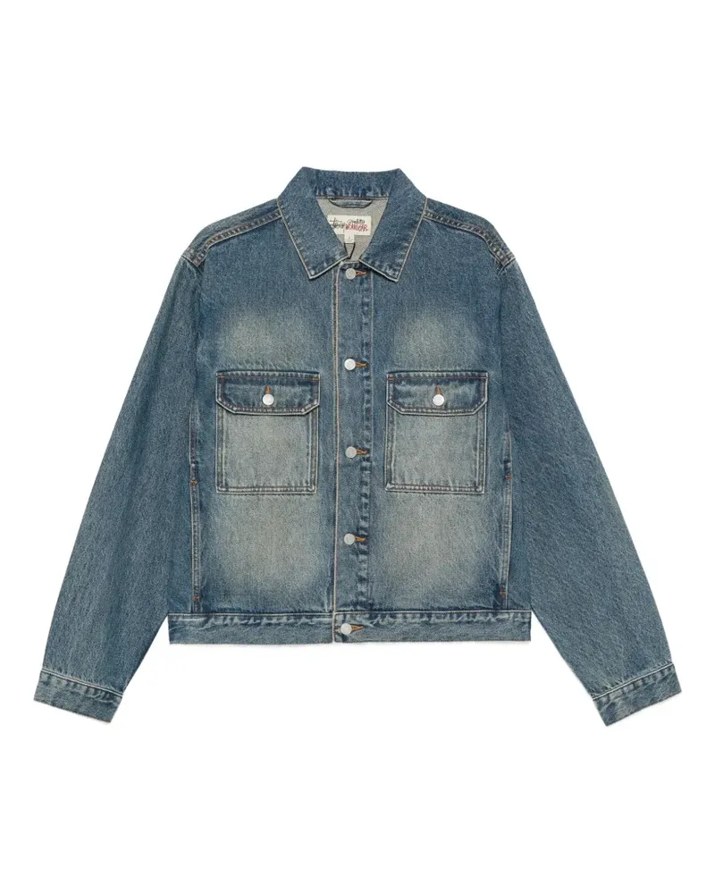 Stüssy Ausgeblichene Jeansjacke - Blau Blau