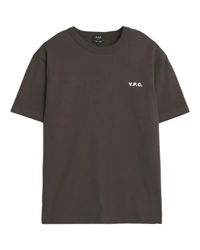 A.P.C. logo-detail T-shirt - Braun Braun