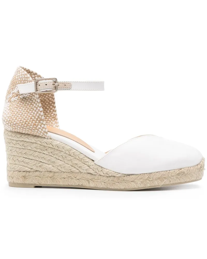 Castañer Chiara Wedge-Espadrilles 70mm - Weiß Weiß