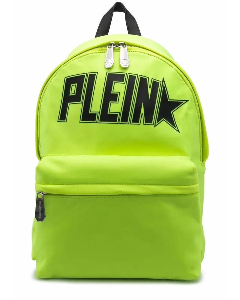 Philipp Plein Rucksack mit Logo-Print - Gelb Gelb