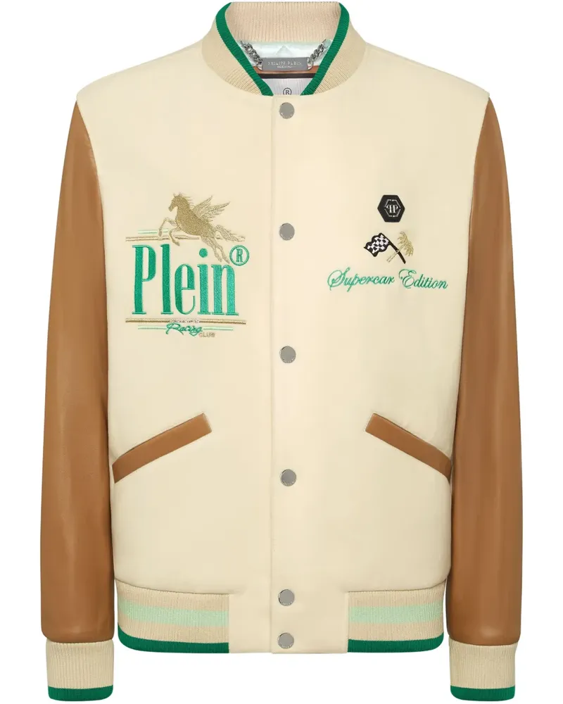 Philipp Plein Racing Club College Bomberjacke - Nude Nude