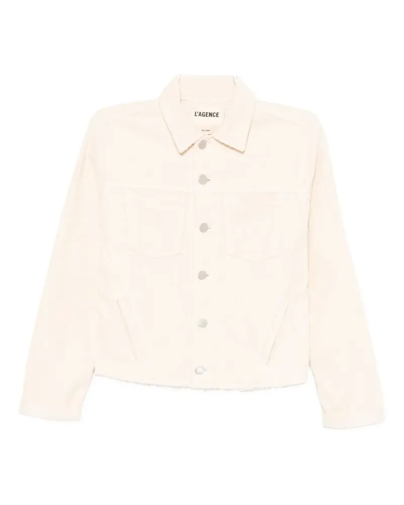 L'Agence distressed corduroy jacket - Nude Nude