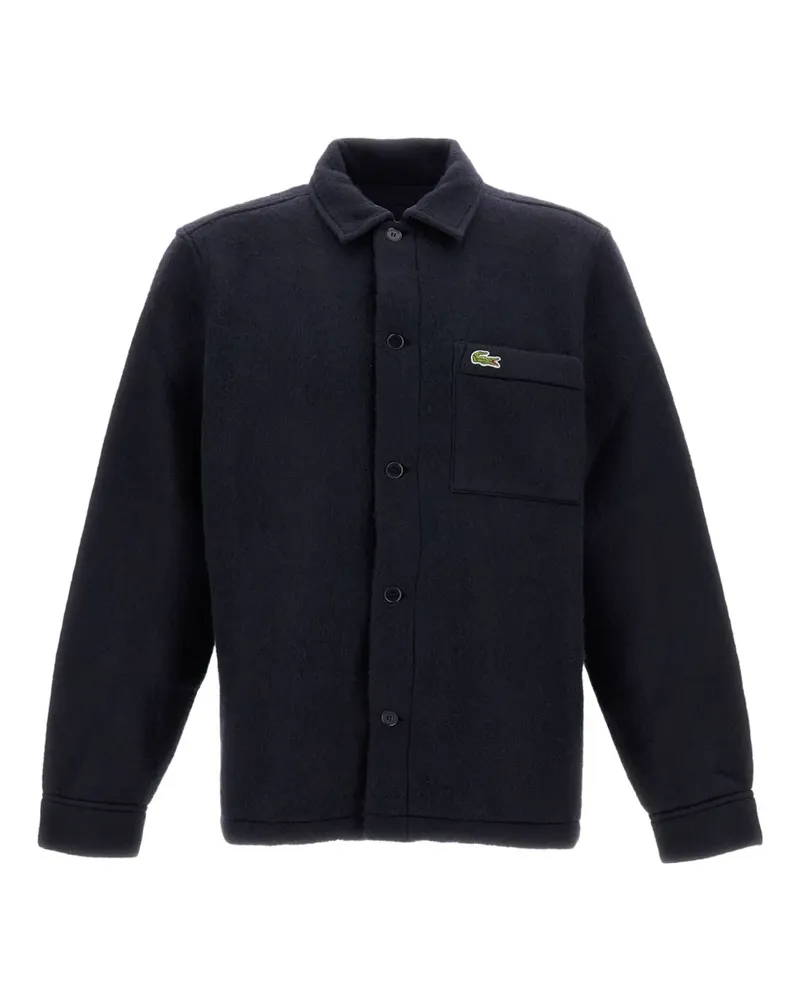 Lacoste Jacke mit geknöpften Bündchen - Blau Blau