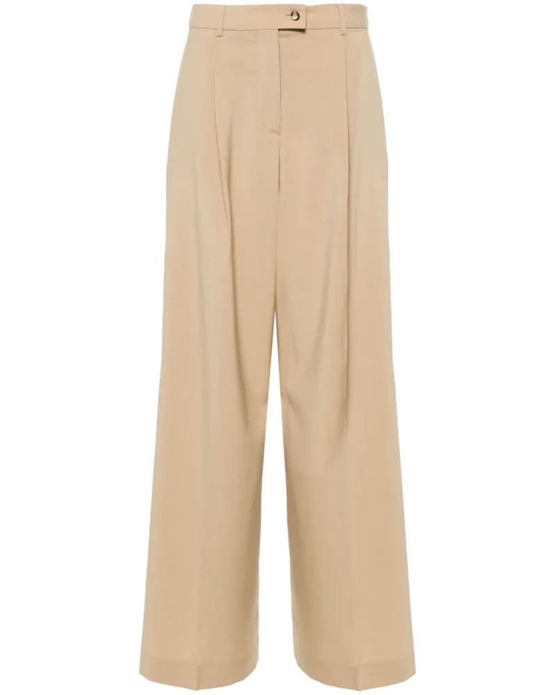 SPORTMAX Halbhohe Palazzohose - Nude Nude