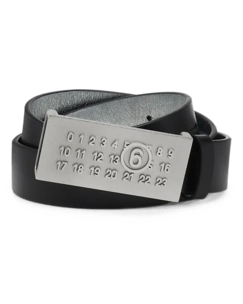 Maison Margiela Numeric buckle leather belt - Schwarz Schwarz