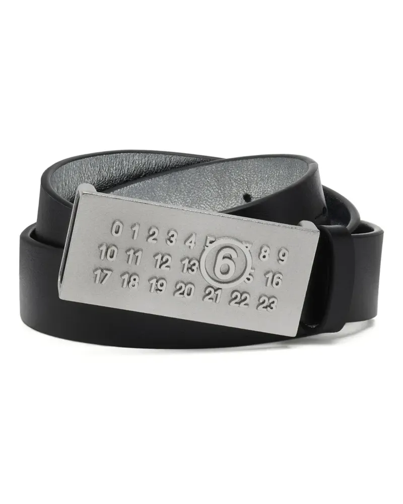 Maison Margiela Numeric buckle leather belt - Schwarz Schwarz