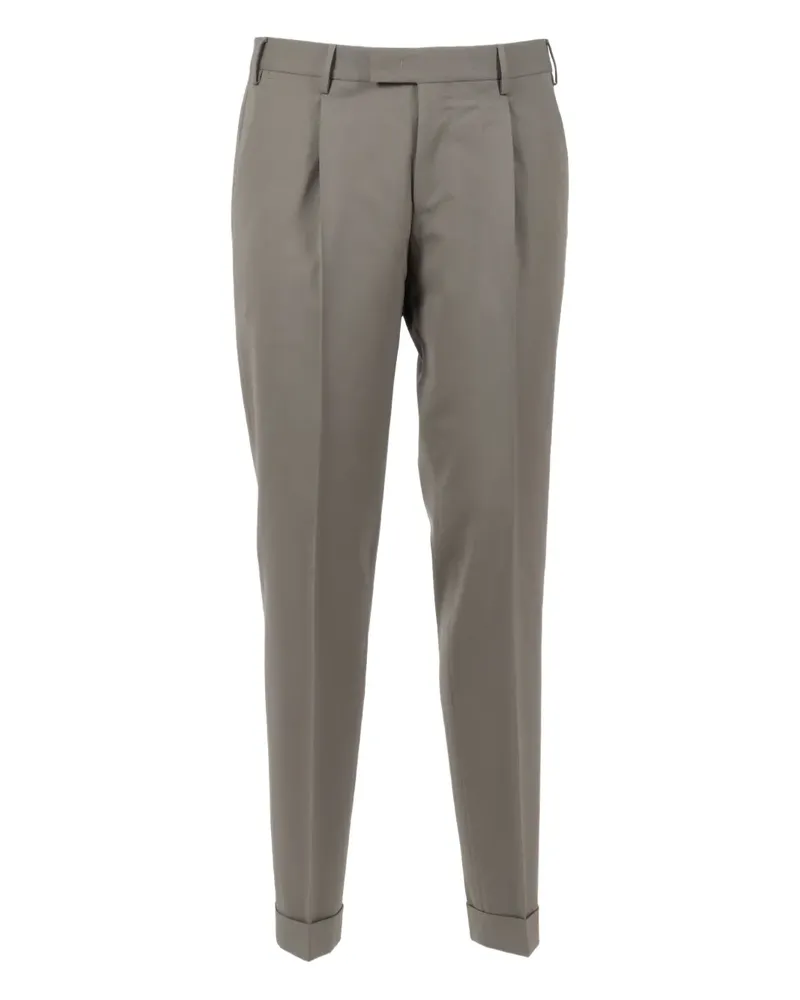 PT TORINO single-pleat turn-up trousers - Grau Grau