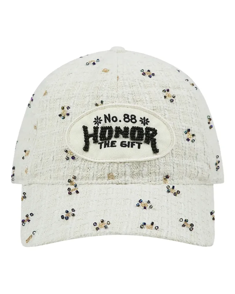 Honor The Gift Tweed-Baseballkappe mit Perlen - Nude Nude