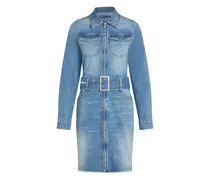 Jeanskleid mit Gürtel - Blau