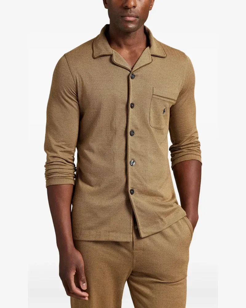 Ralph Lauren Pyjama mit Fischgrätenmuster - Nude Nude