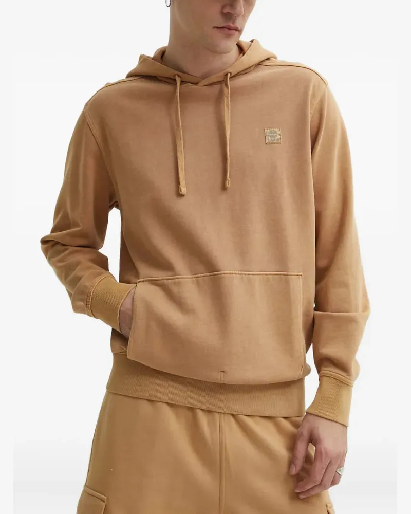 Timberland drawstring patch hoodie - Braun Braun