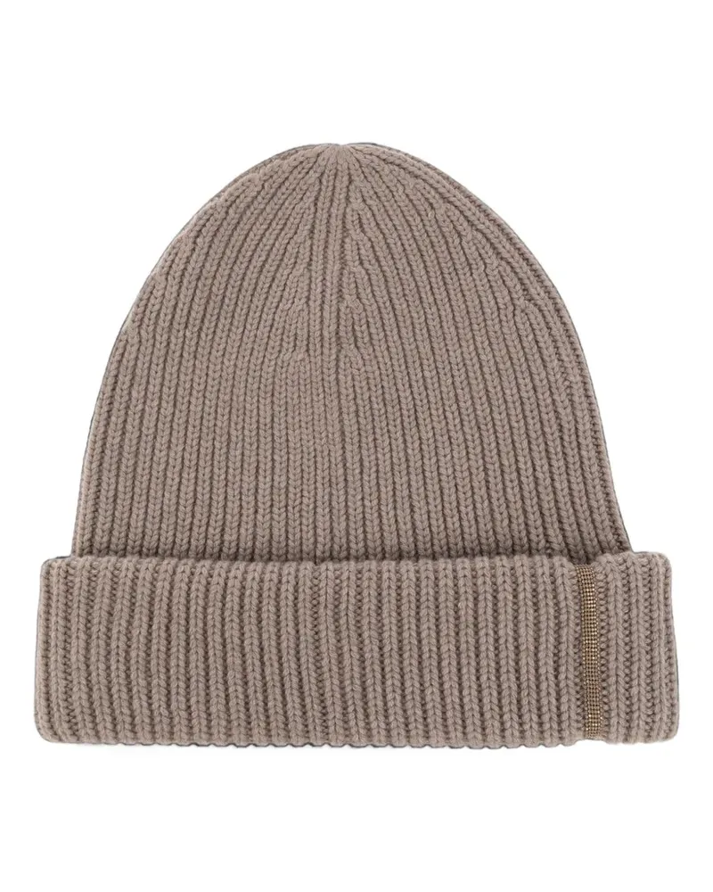 Fabiana Filippi Gerippte Beanie - Nude Nude