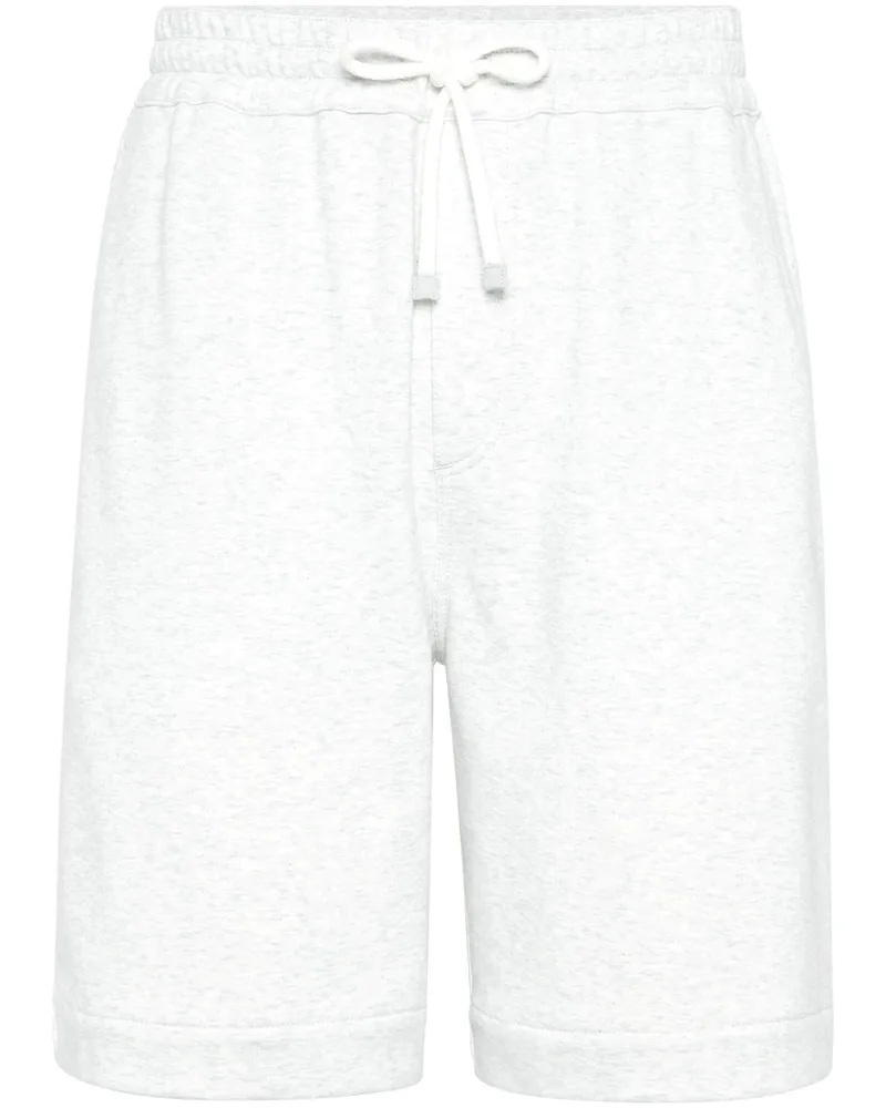 Brunello Cucinelli Jersey-Joggingshorts mit Kordelzugbund - Grau Grau