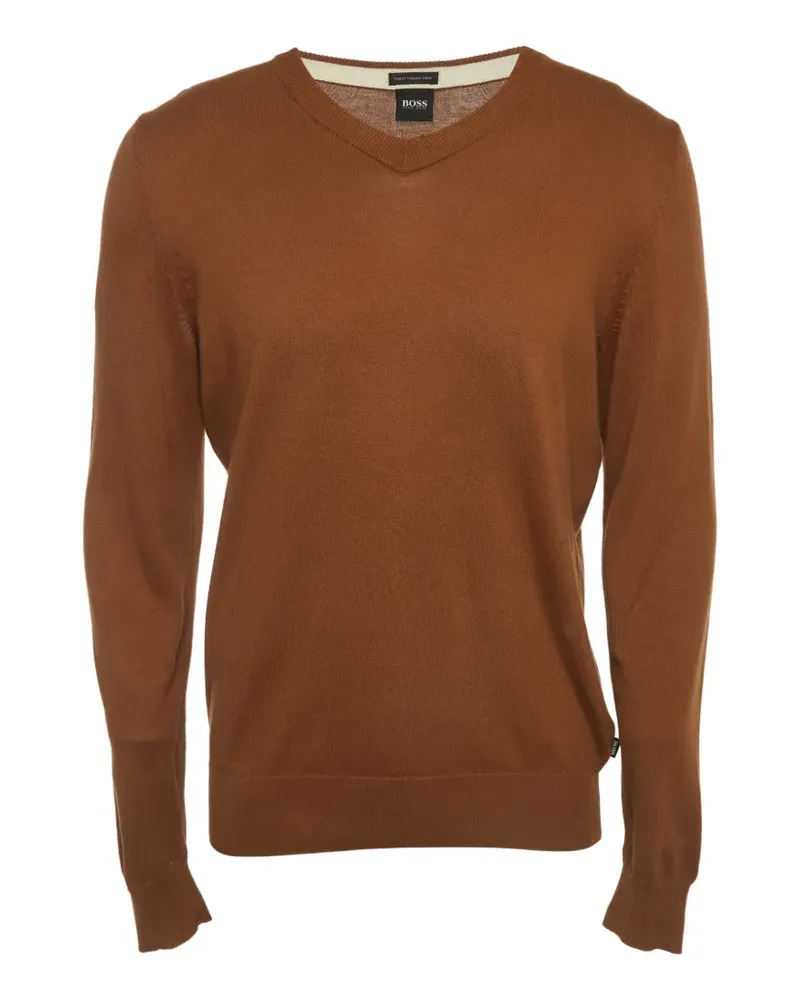 HUGO BOSS Pacello V-neck sweater - Braun Braun