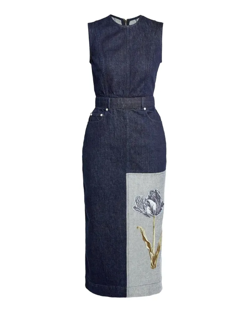 Erdem Kleid mit Blumenmuster - Blau Blau