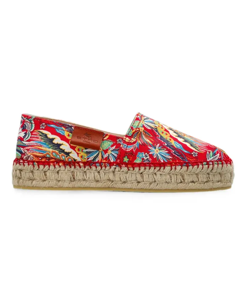 Etro paisley-print platform espadrilles - Rot Rot