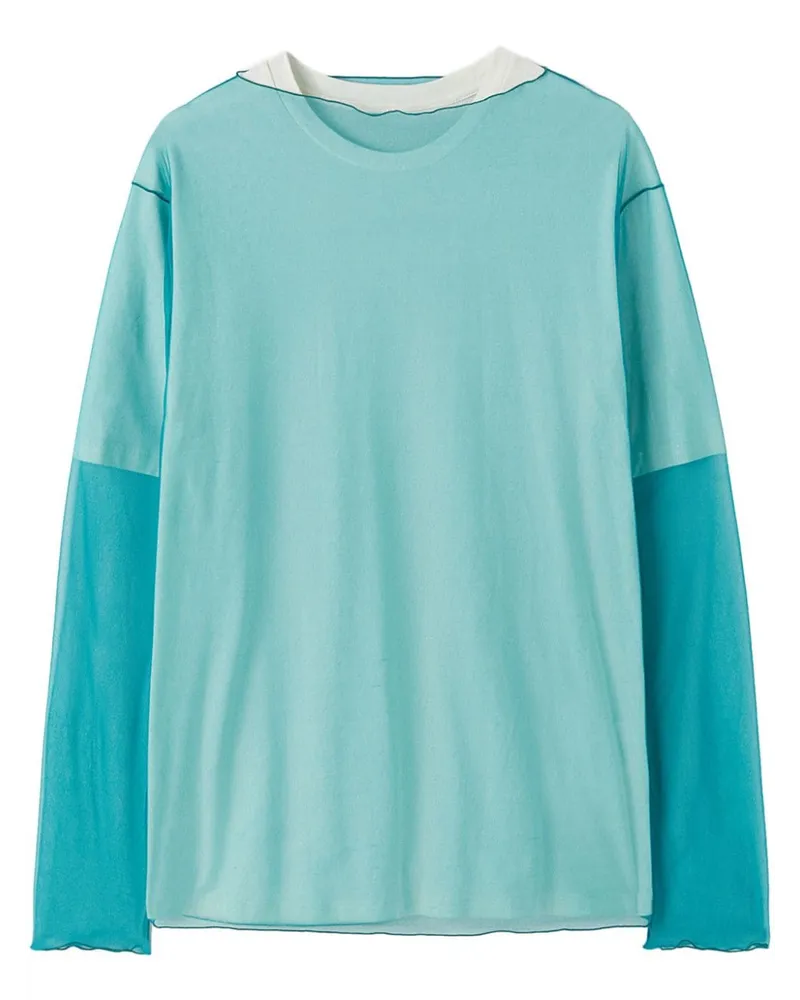 Jil Sander Langarmshirt im Layering-Look - Blau Blau