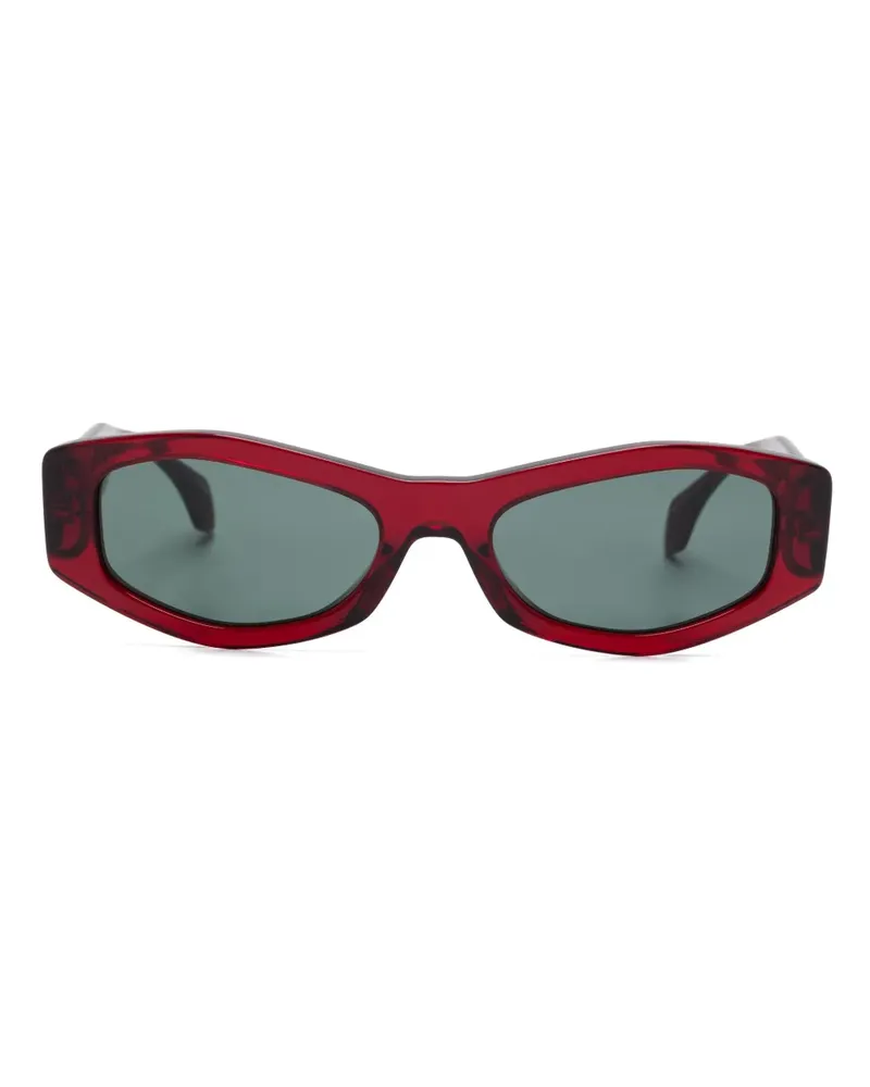 Versace Sonnenbrille mit Logo-Print - Braun Braun