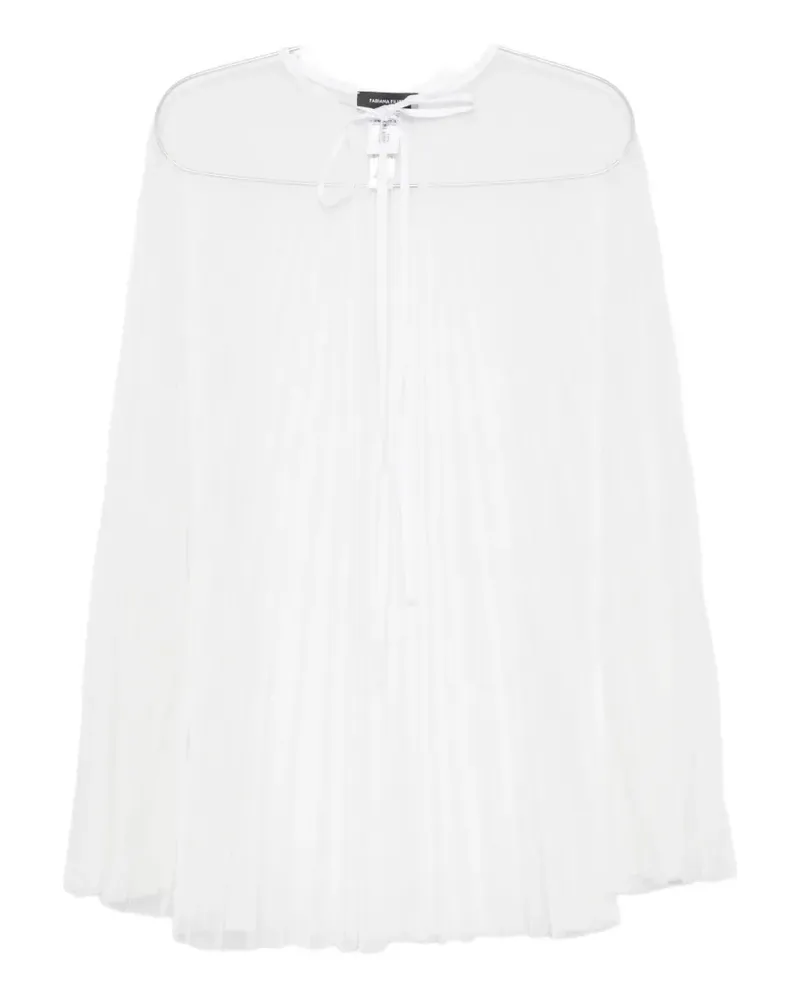 Fabiana Filippi pleated cape - Weiß Weiß