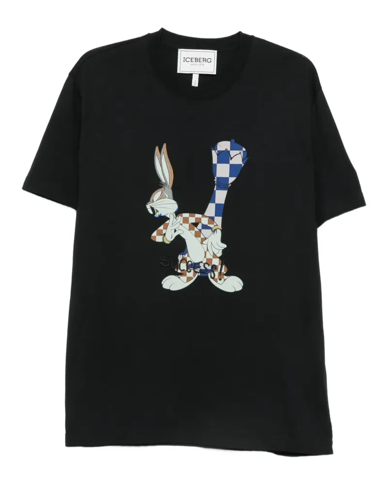 Iceberg x Bugs Bunny T-Shirt - Schwarz Schwarz