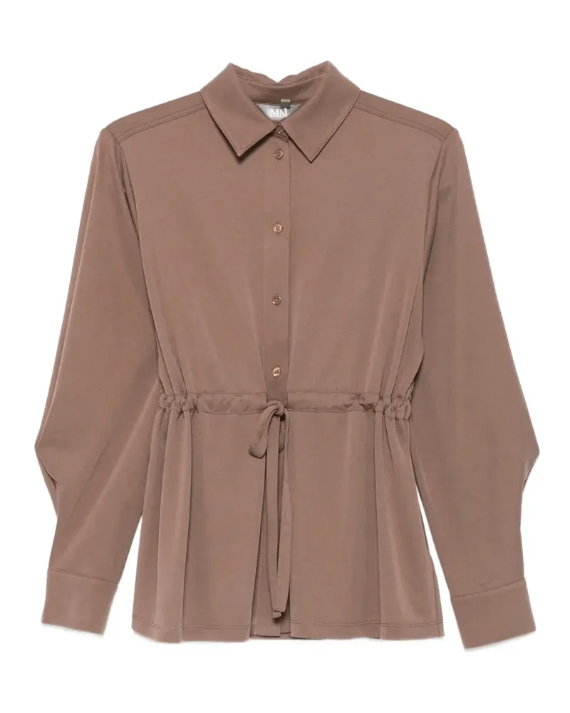 Max Mara drawstring-waist long-sleeve shirt - Braun Braun