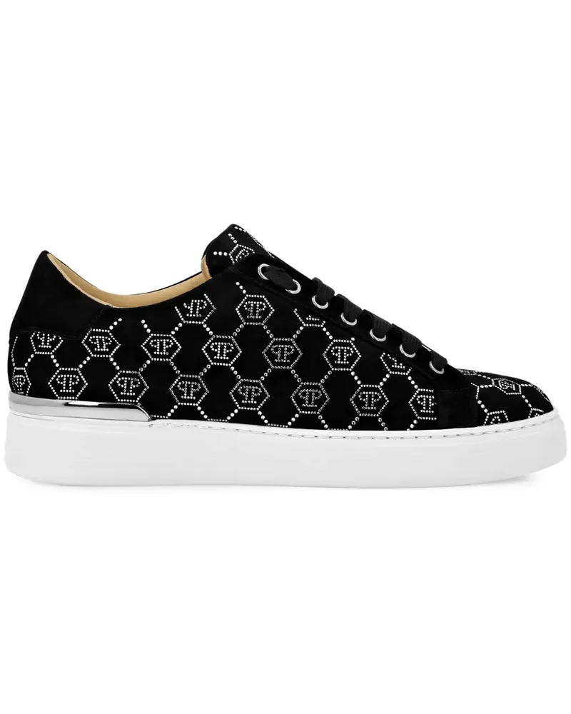 Philipp Plein Sneakers mit Strass-Monogramm - Schwarz Schwarz