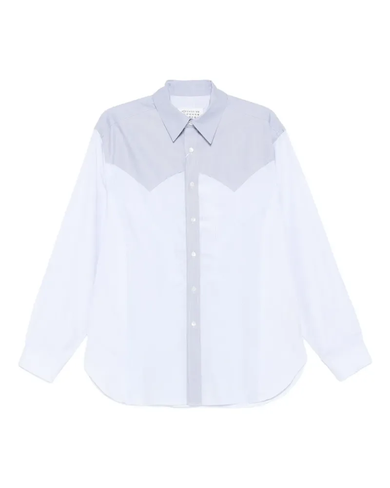 Maison Margiela Zweifarbiges Hemd - Blau Blau