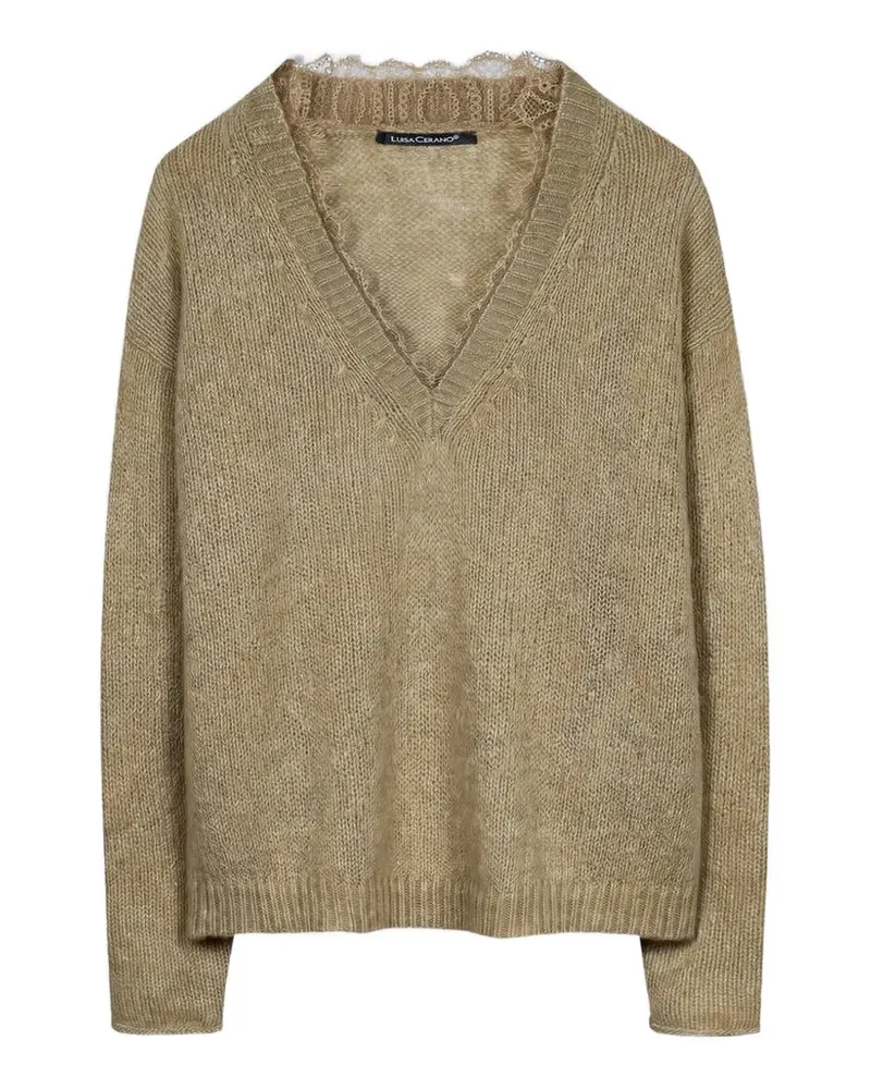 Luisa Cerano Pullover mit V-Ausschnitt - Grün Grün