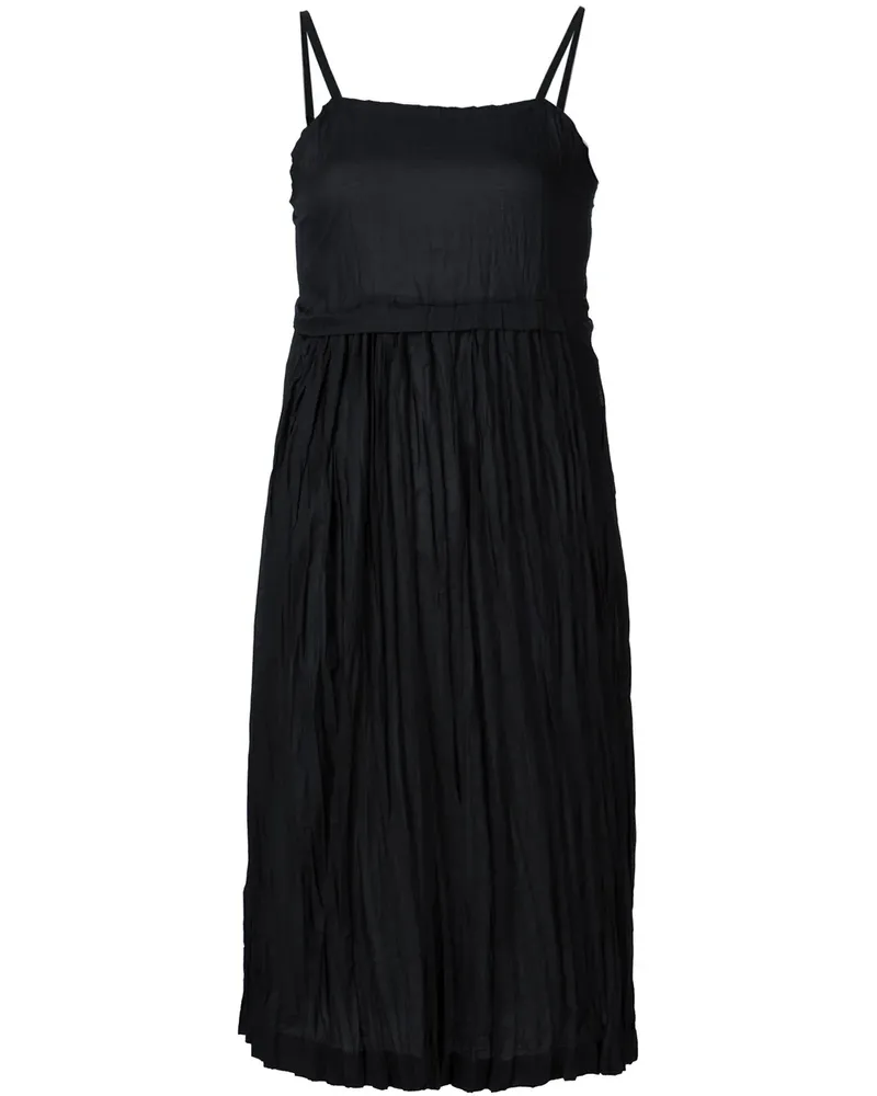 Comme des Garçons Plissiertes Kleid mit Spaghettiträgern - Schwarz Schwarz