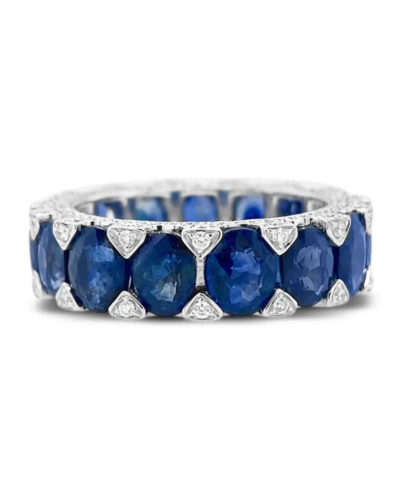 HYT Jewelry 18kt Weißgoldring mit Schmucksteinen - Silber Silber